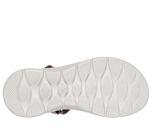 Detalle 2 de Skechers Mujer Go Walk Flex Sandal Illuminate Slip-In: confort ligero en Taupe Textile (41 EU)