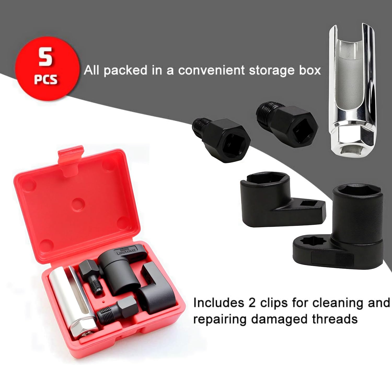 Detalle 1 de A ABIGAIL 5 PCS Oxygen Sensor Socket Kit