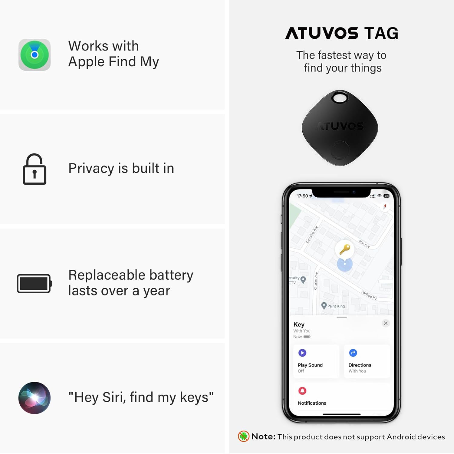 Thumbnail 1 de ATUVOS Air Tags 4-pack Bluetooth tracker