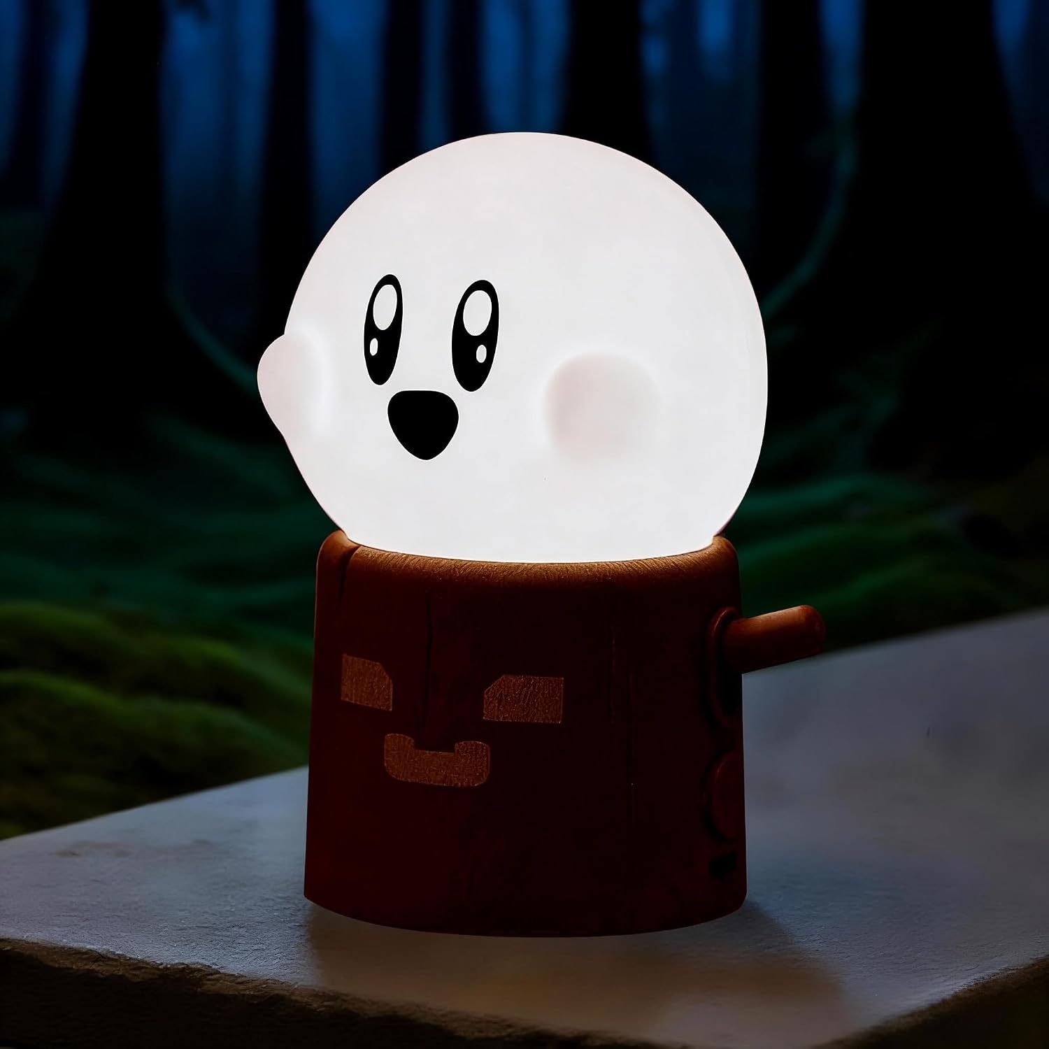 Detalle de IHALO Luce Notturna Bambini Stump Ghost: lampada LED dimmerabile, ricaricabile e touch per la cameretta