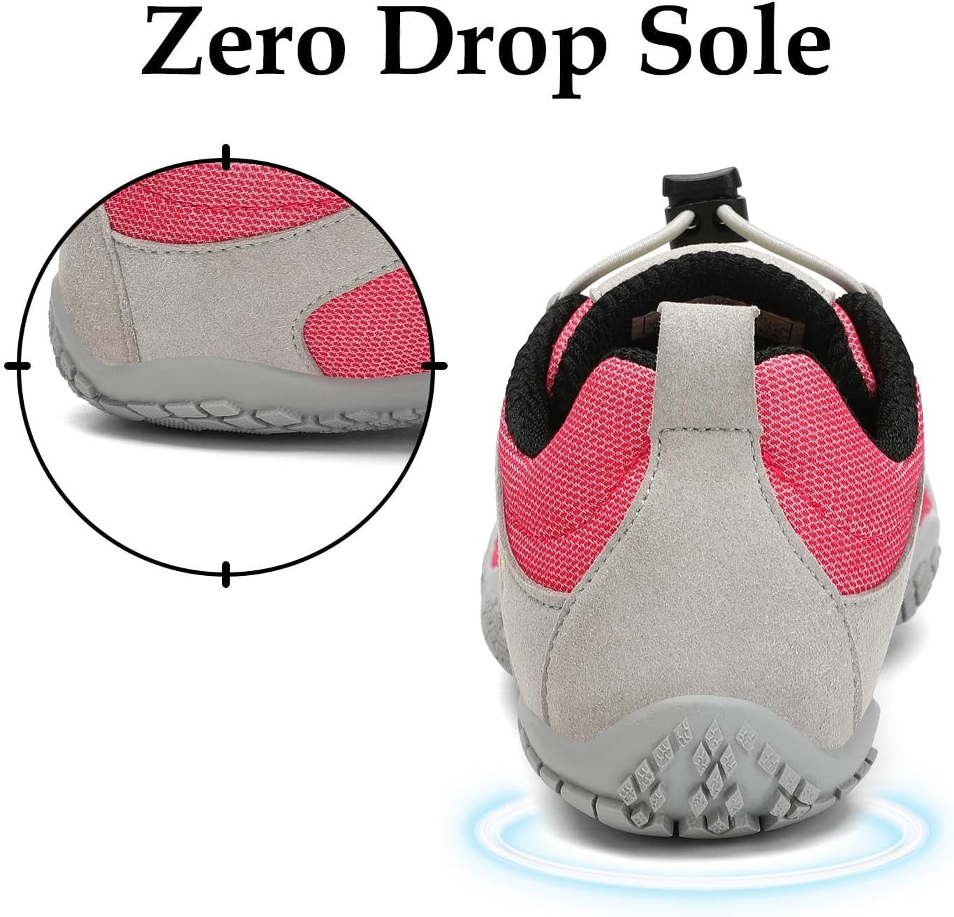 Detalle de SAGUARO Unisex Barfußschuhe mit breiter Zehenbox, Zero-Drop – weich, rutschfest, atmungsaktiv