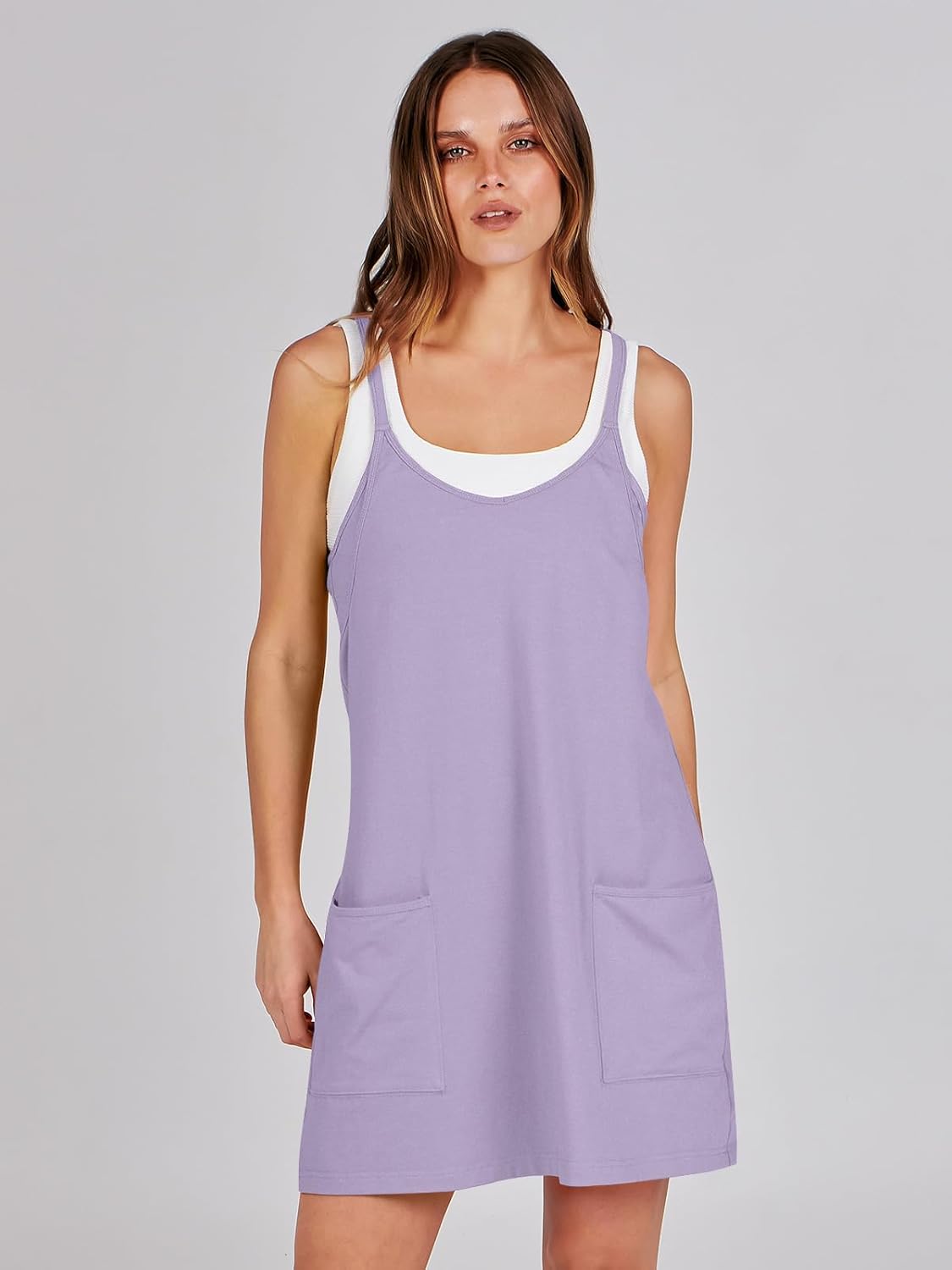 Detalle de ANRABESS Women Athletic Dress with Built‑In Shorts