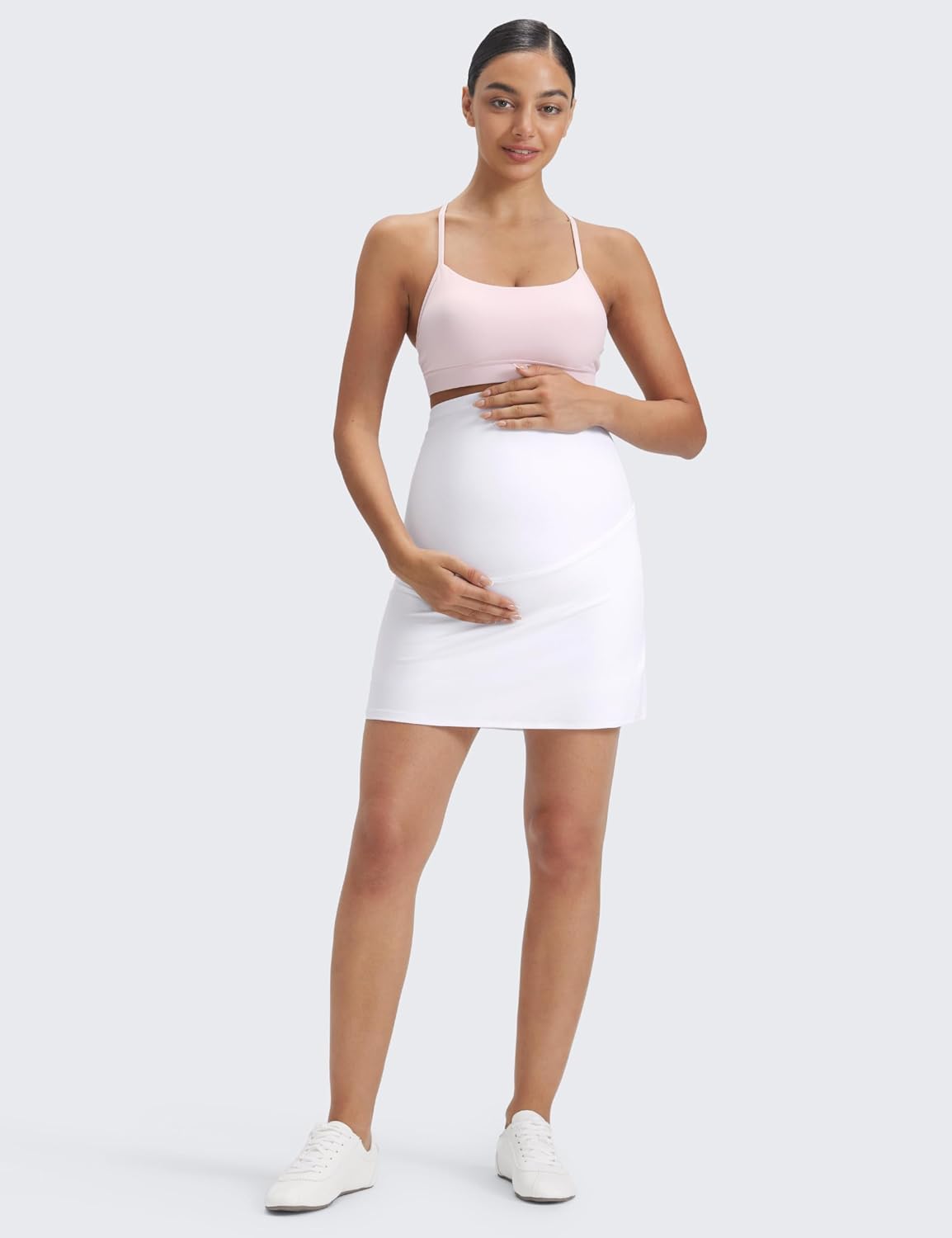 Thumbnail 2 de CRZ YOGA Womens Butterluxe Maternity High Waisted Skirts A Line with Shorts Pockets