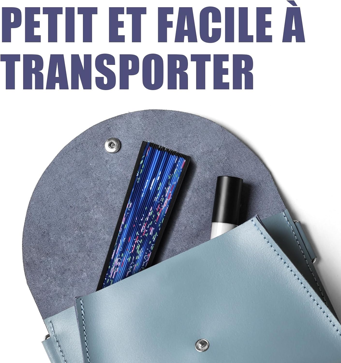 Detalle de WEARXI Eventail – Lot de 4 éventails à main en bois et soie, pliants, décoratif
