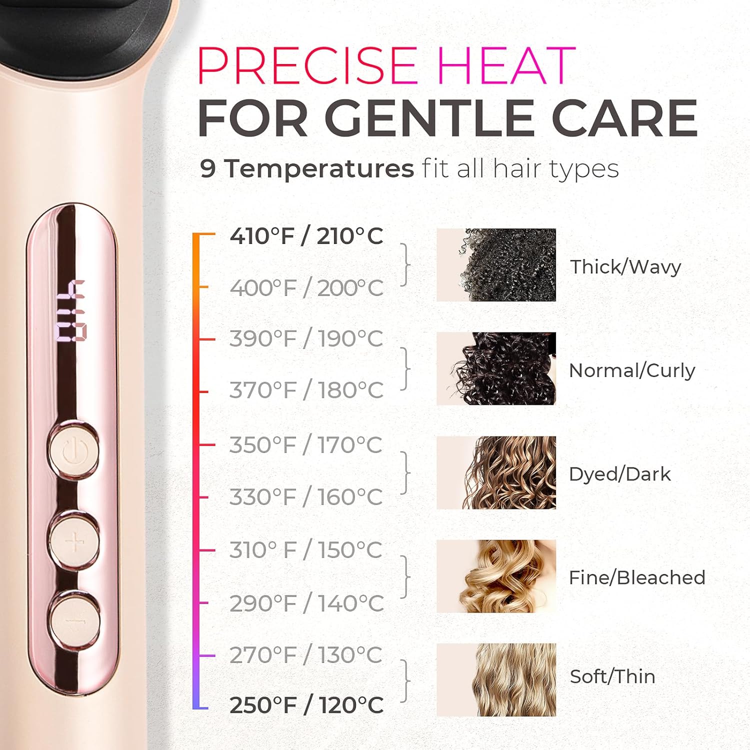 Thumbnail 5 de TYMO Hair Straightener Comb Plus 9-temp hair brush