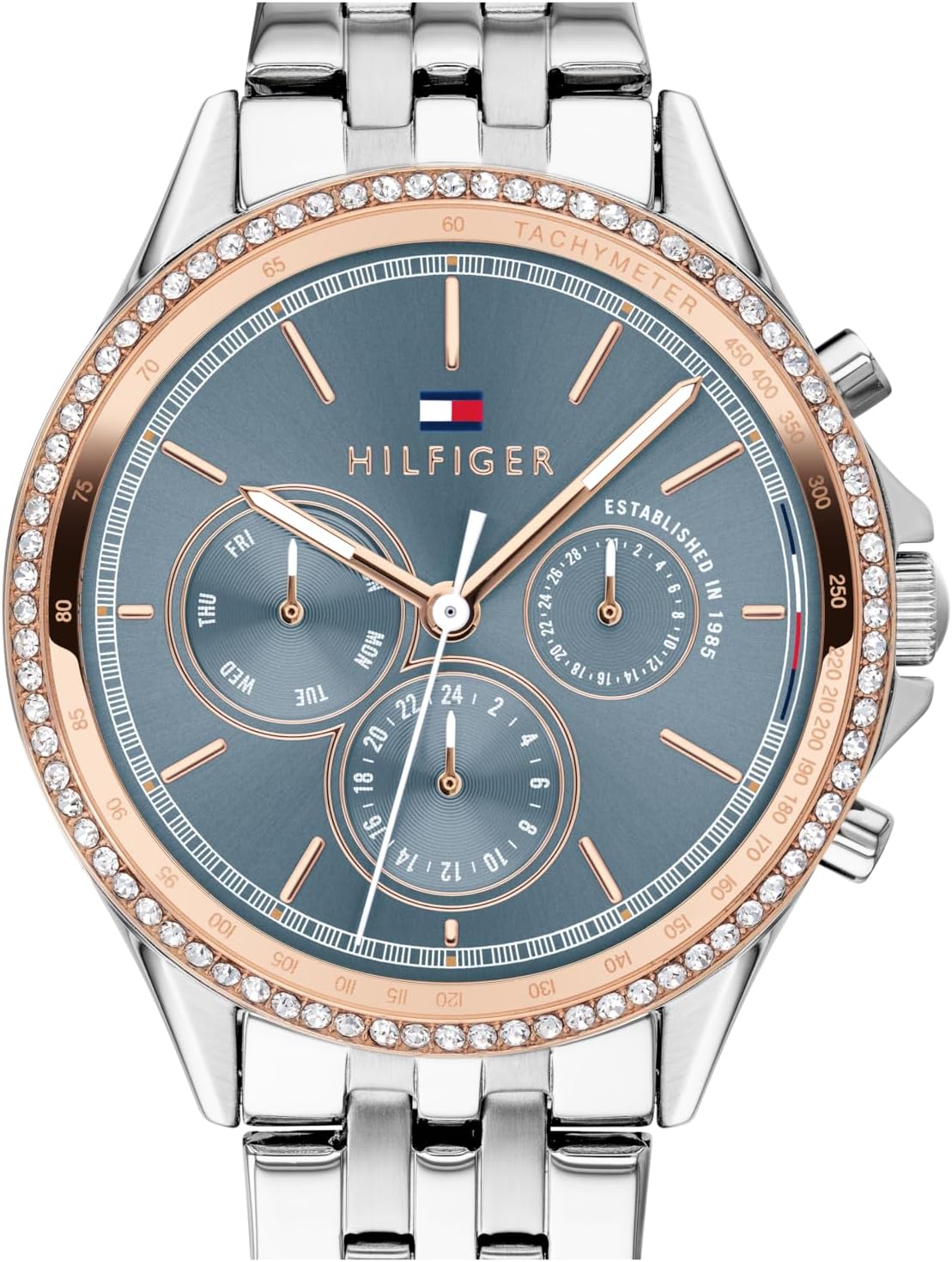 Detalle 2 de Tommy Hilfiger Multi-Zifferblatt Quarz-Uhr für Damen mit Edelstahlarmband (40 mm)