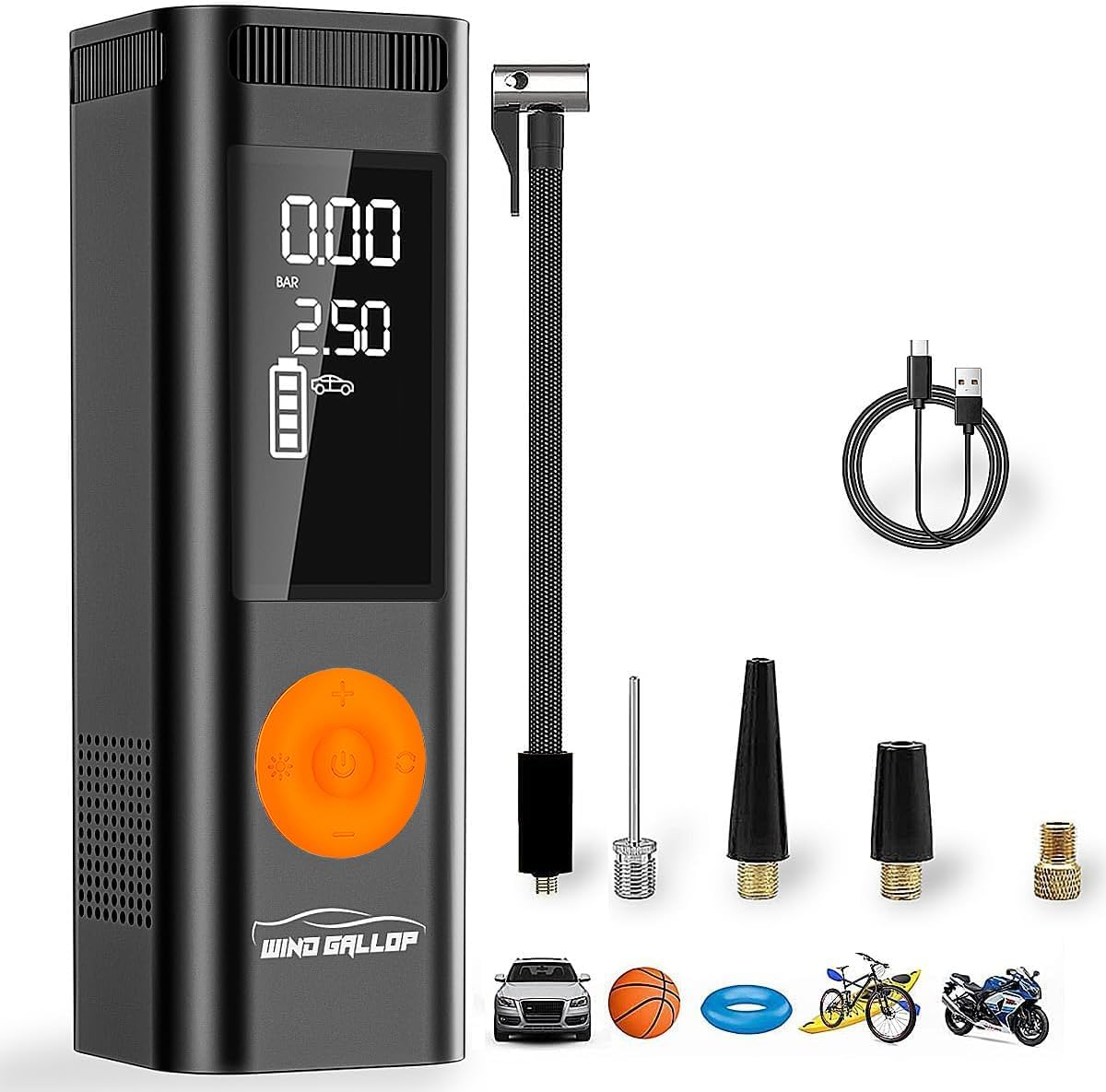 Detalle de Windgallop compressore aria portatile 150 PSI