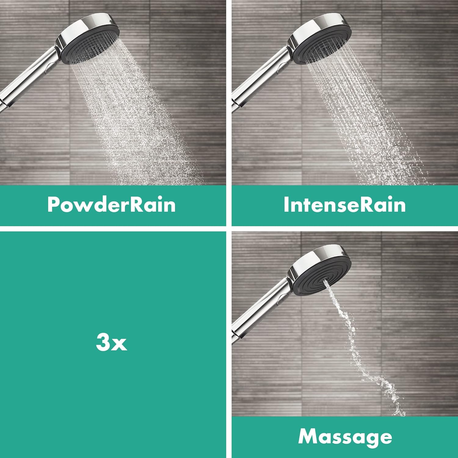 Thumbnail 2 de Hansgrohe Pulsify S : Colonne de douche EcoSmart avec mitigeur thermostatique et jet PowderRain