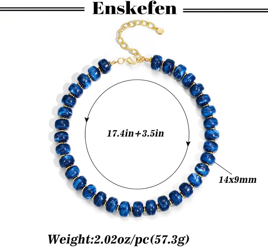 Detalle 2 de ENSKEFEN Beaded Necklace in Acrylic Resin