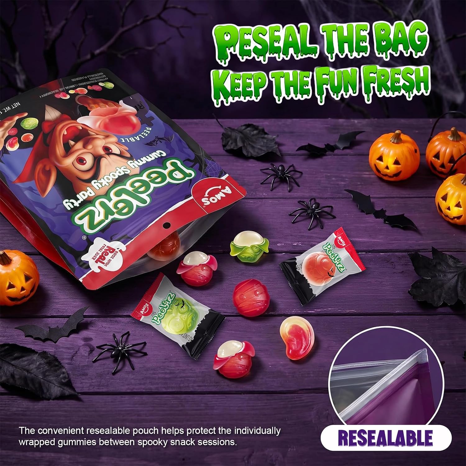 Detalle 1 de AMOS Peelable Gummy Candy, 13.76 oz