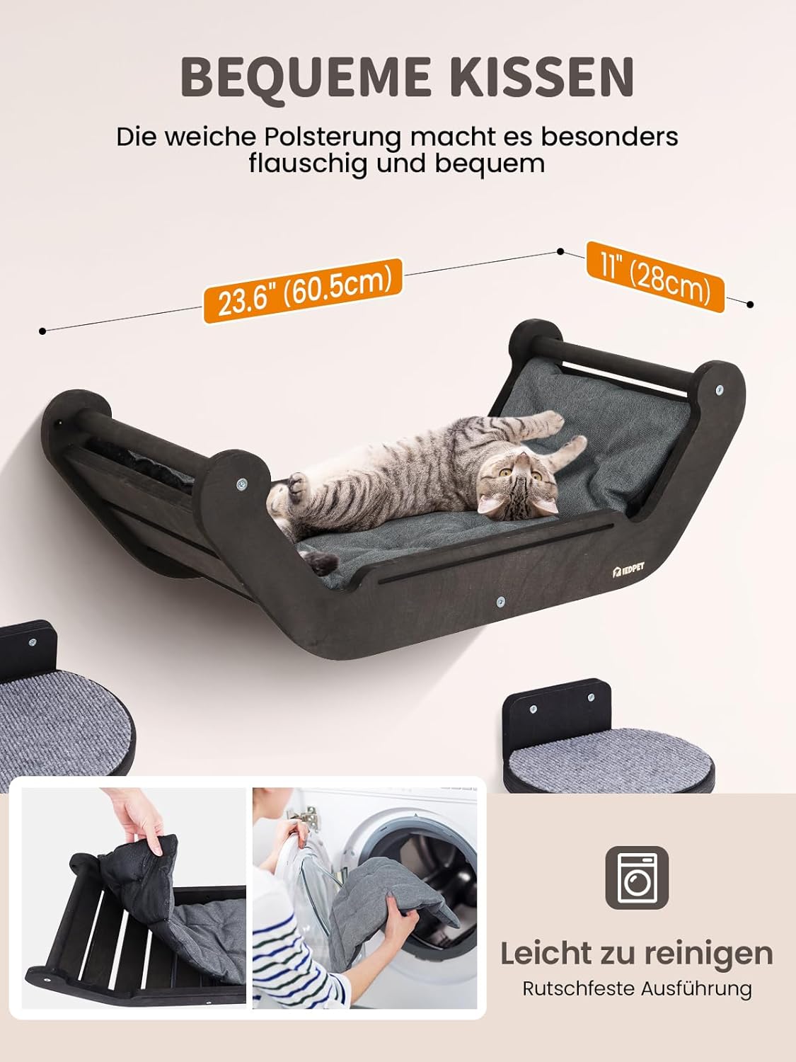 Detalle 2 de Kletterwand Katzen Set 3 Stufen 🐱