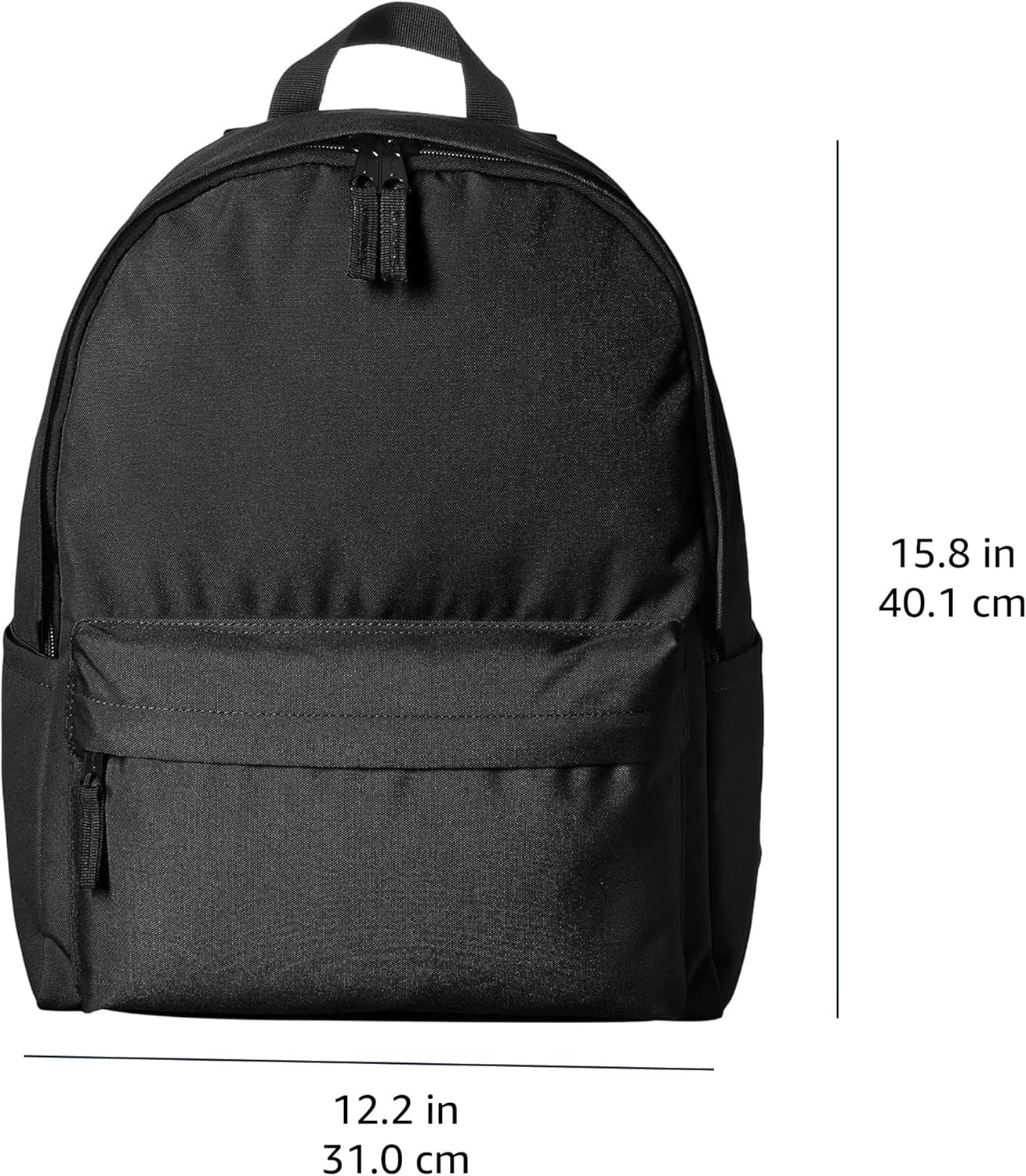 Detalle de Amazon Basics Zaino Classico/Casual/Scolastico Nero – Confezione da 1