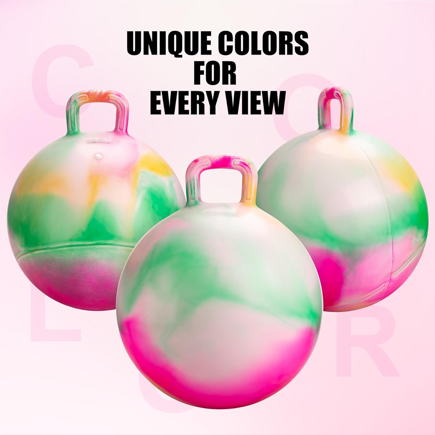 Thumbnail 4 de U&C Planet Space Hopper Ball for Kids (Age 3–6), 18 Inch Bouncy Hopper with Handle & Pump