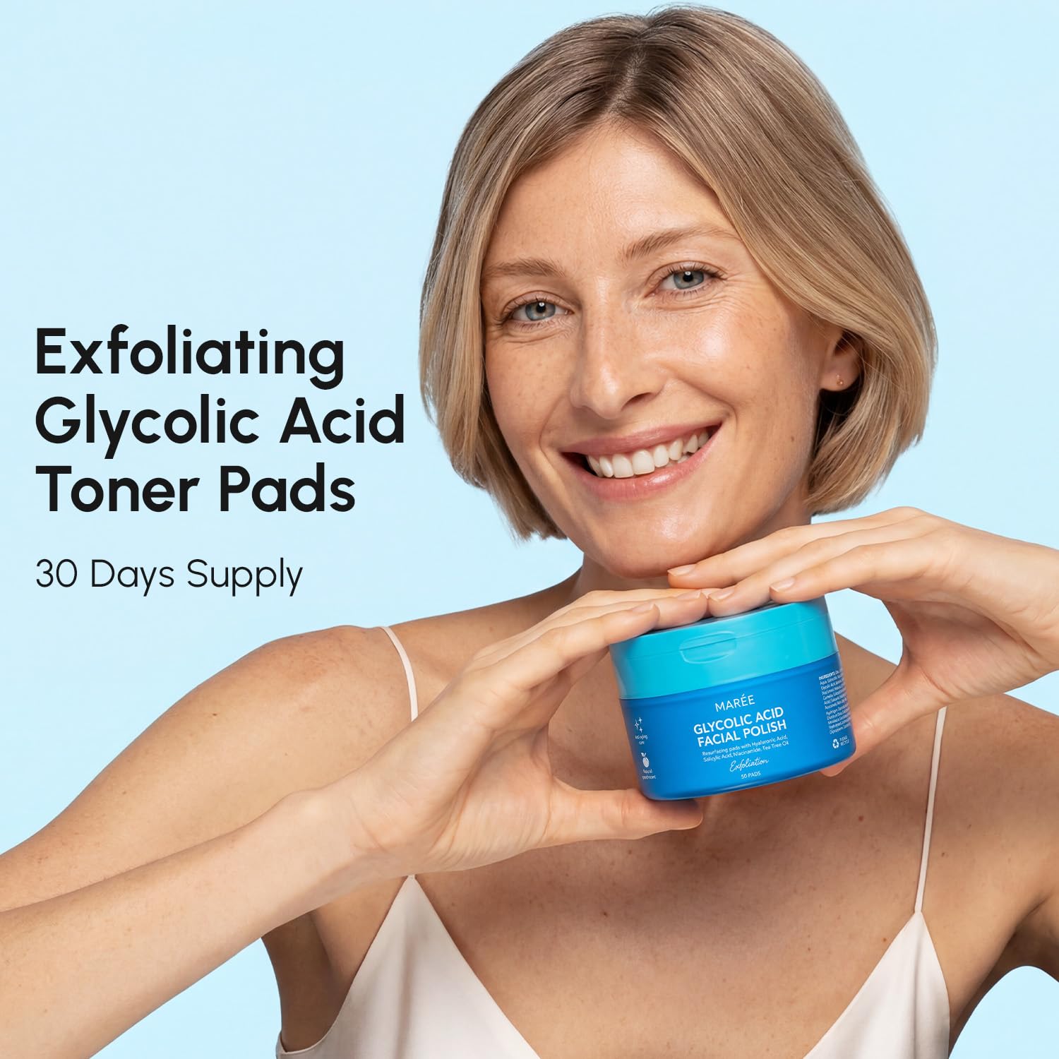 Detalle de MAREE Glycolic Acid Toner Pads, 50 Count ⚙