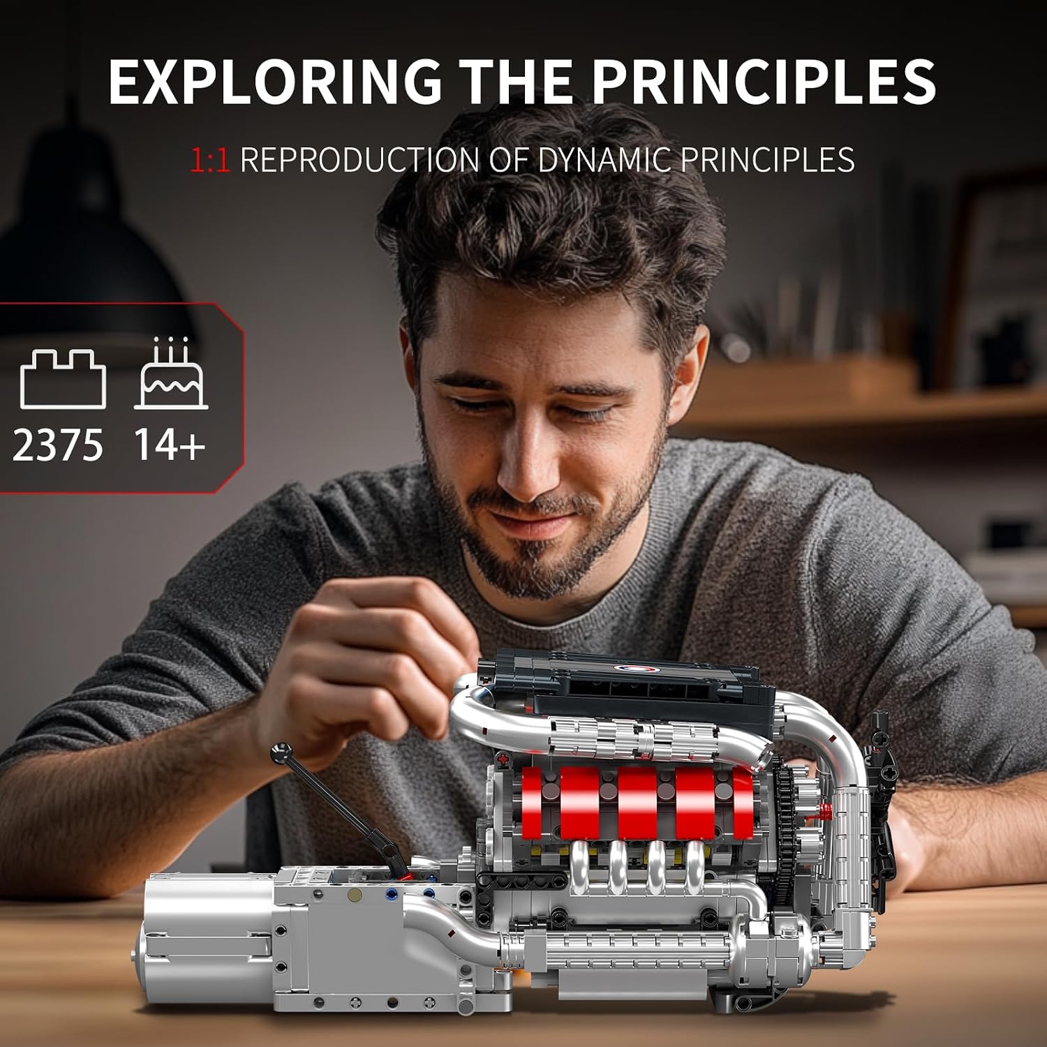 Thumbnail 5 de Mould King V8 Engine Building Blocks Set 10203