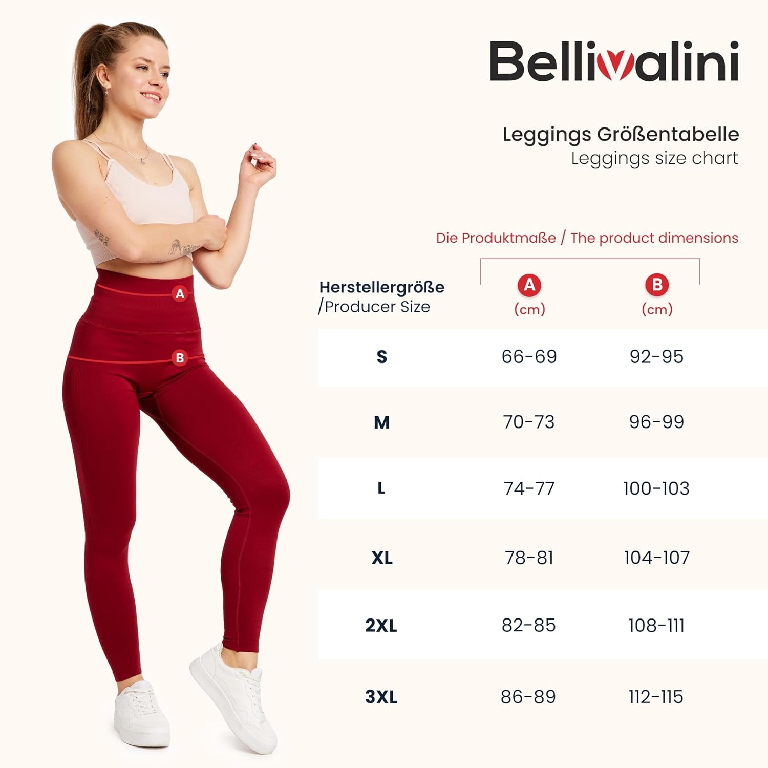 Thumbnail 5 de Bellivalini BLV50-255 Leggins Push-up Vita Alta