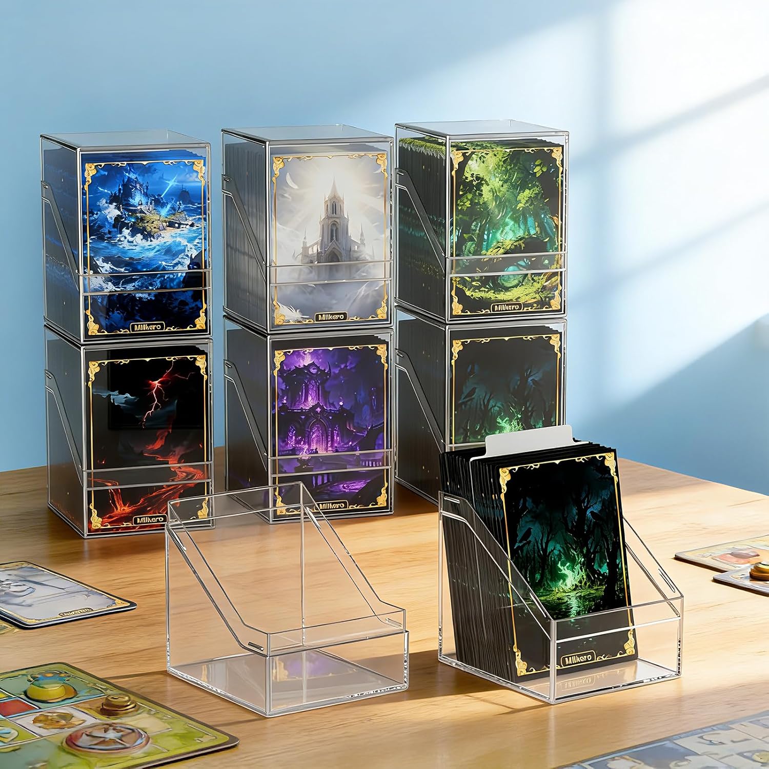 Thumbnail 6 de Mlikero Card Deck Cases 100+ Card Storage Box