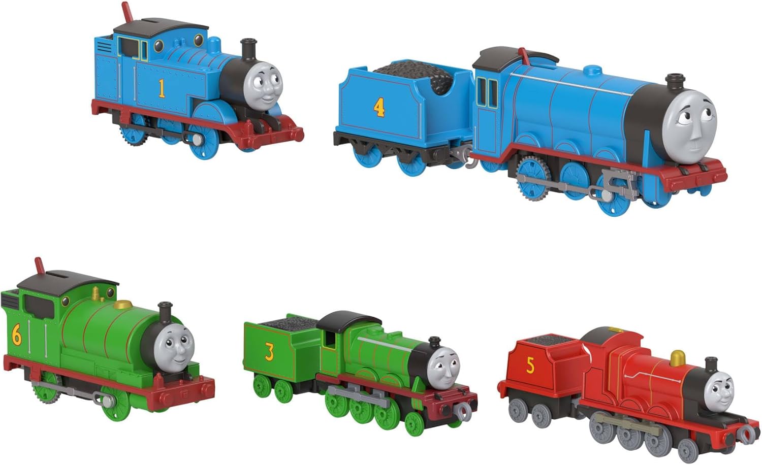 Thomas & Friends Il Trenino Thomas - Set Trenini (2 locomotive a spinta, 3 motorizzate, tappetino incluso)