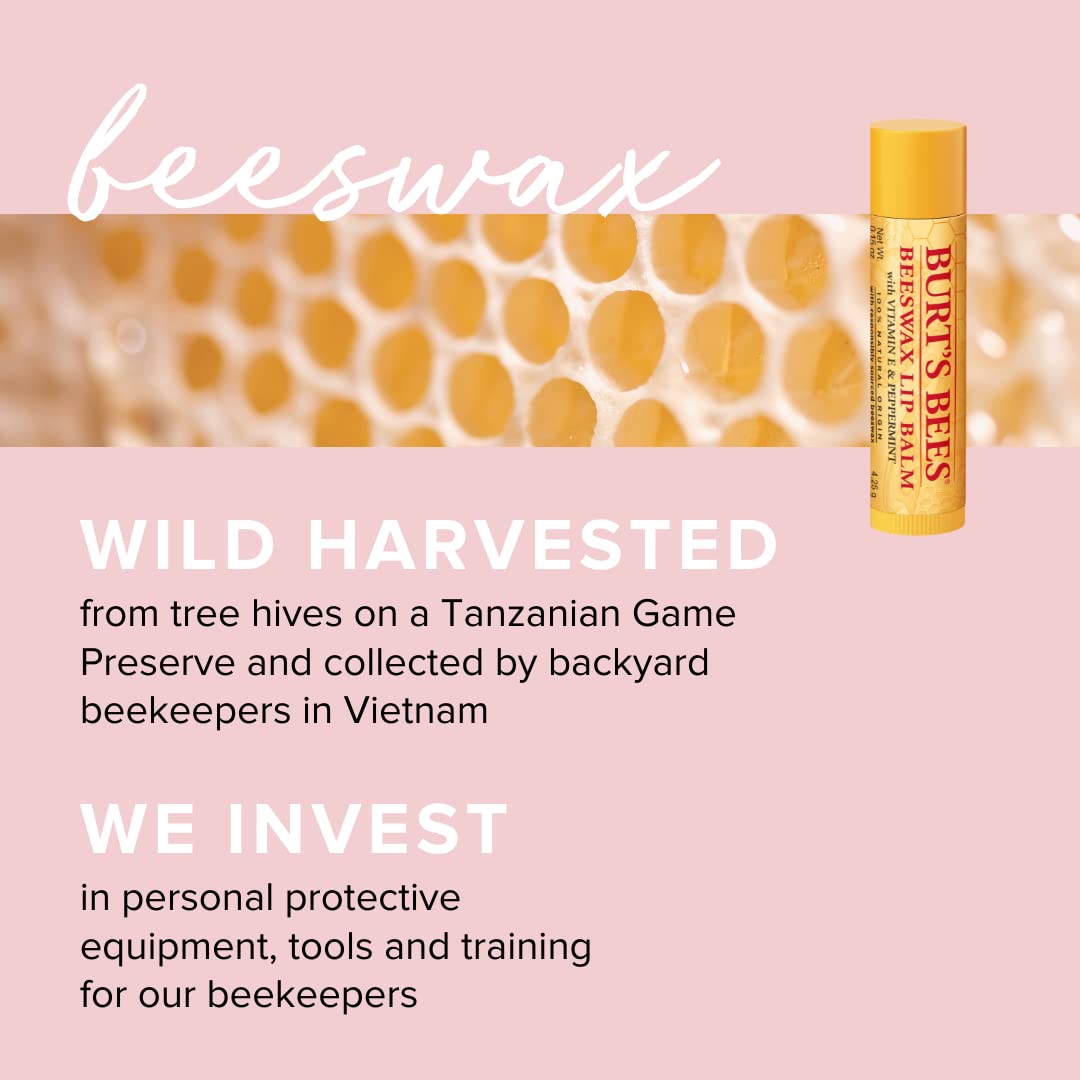 Detalle de Burt's Bees Honig-Lippenbalsam 2er-Pack, 8,5 g pro Tube – 100 % natürliche Pflege