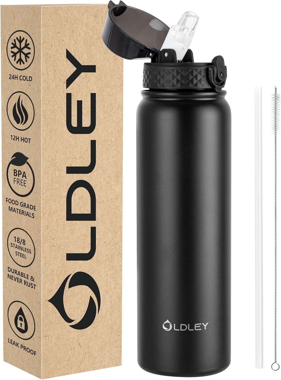 Detalle de OLDLEY Stainless Steel Water Bottle 1 Litre 🚰