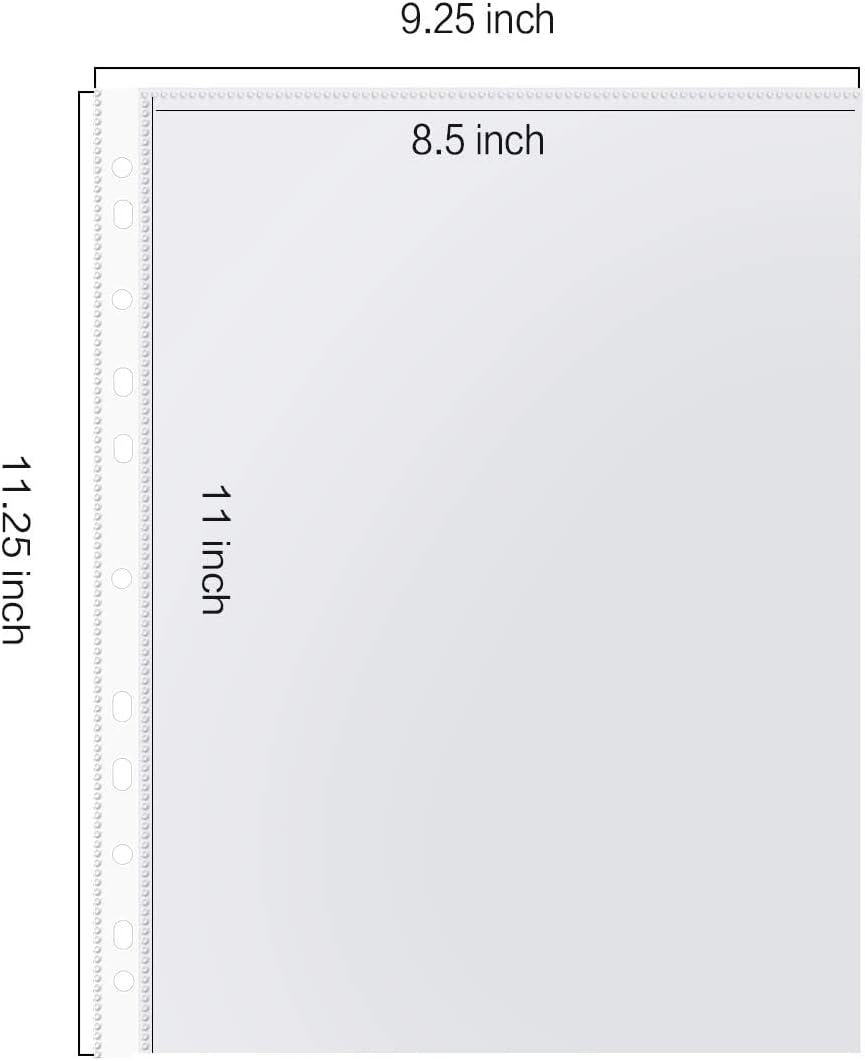 Detalle de PANDRI 700-Pack Letter-Size Sheet Protectors, Clear PP, Reinforced 11-Hole
