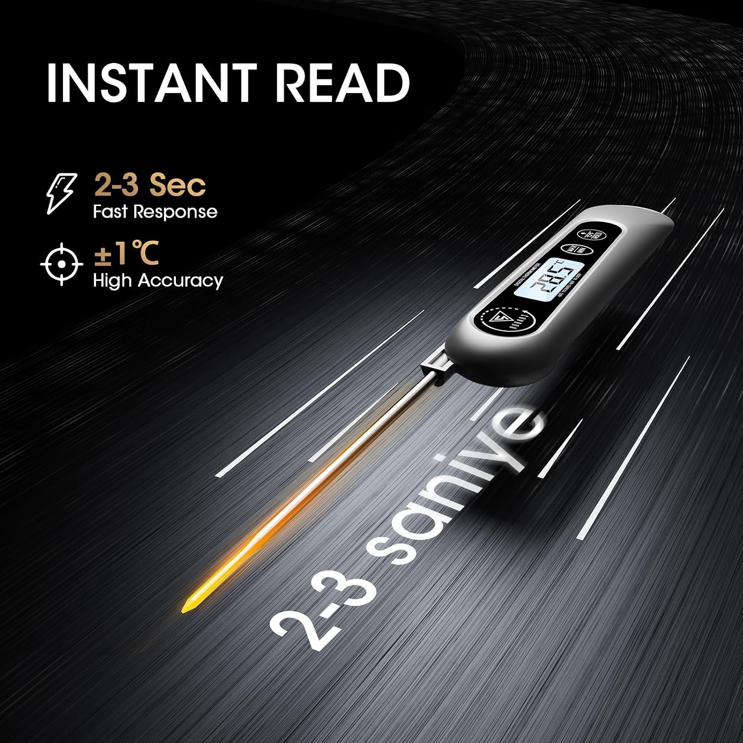 Detalle 2 de DOQAUS 3S Instant Read Meat Thermometer