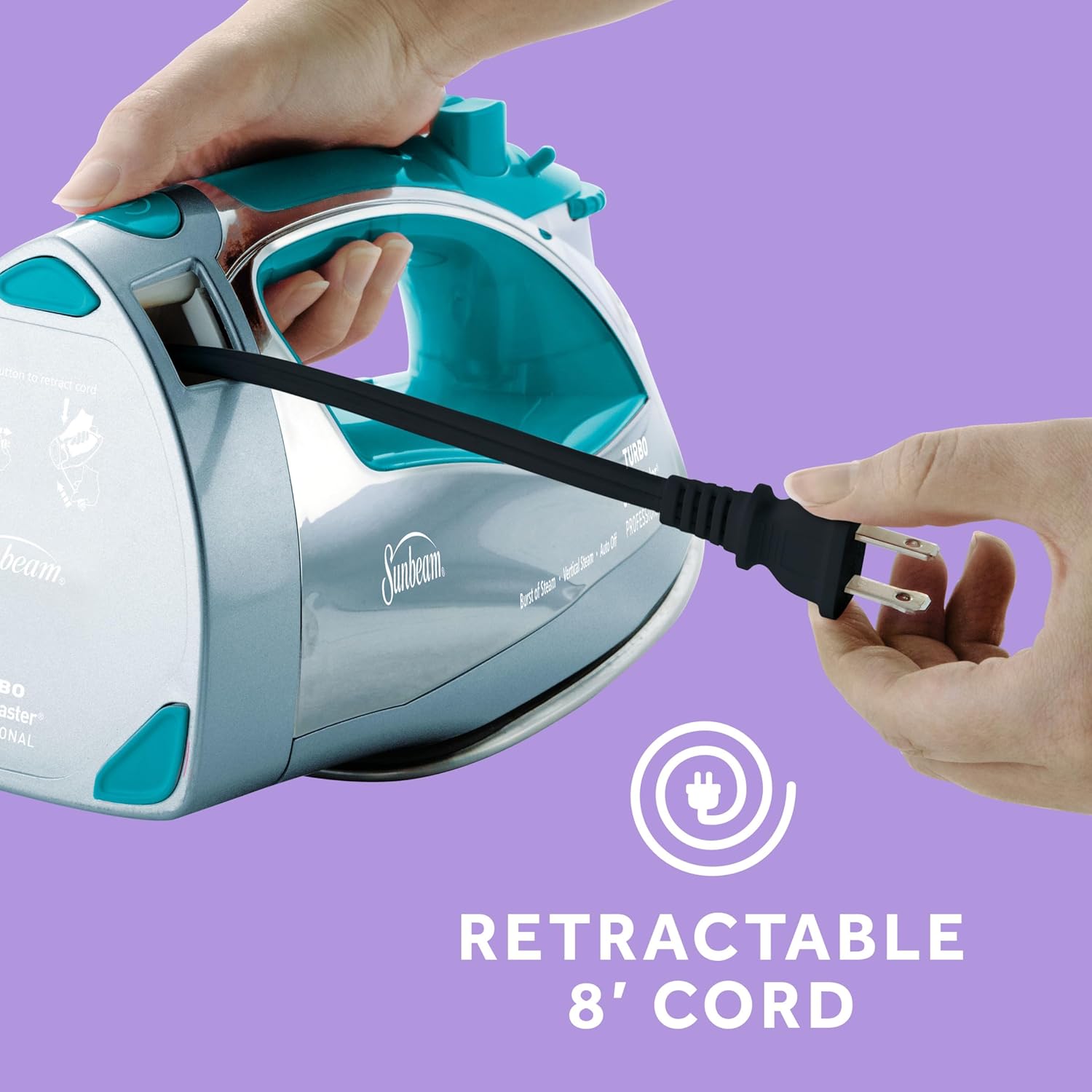 Thumbnail 5 de Sunbeam Turbo Steam Iron 1400W Quick Heat 240ml