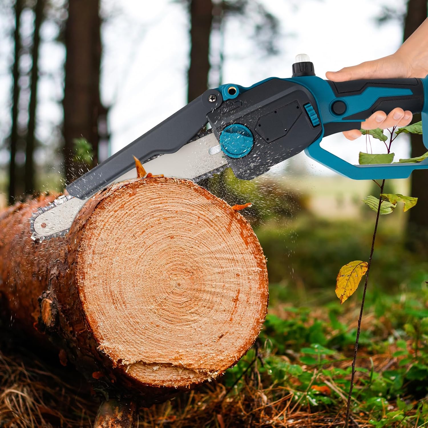 Thumbnail 6 de Higoom 6-Inch Mini Chainsaw 2 Batteries