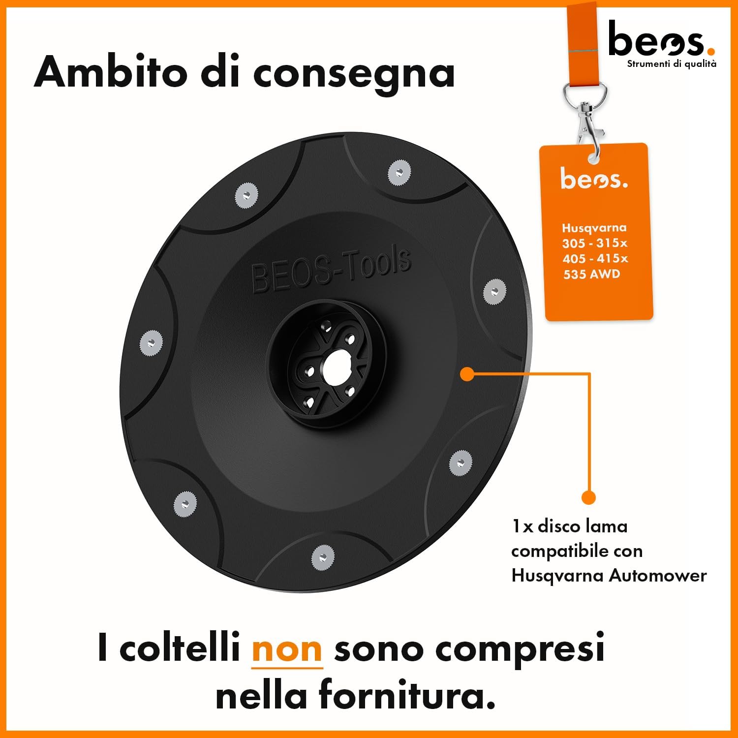 Thumbnail 1 de BEOS disco lama 7x per tosaggeba robotizzato (pattino rotante) compatibile Husqvarna Automower 305/310/315x/405/410/415x/535 AWD