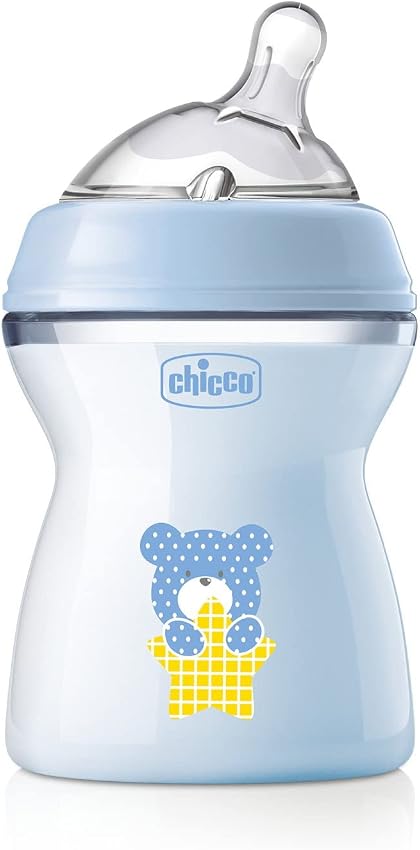 Detalle de Chicco NaturalFeeling Biberón Anticólicos 250 ml azul
