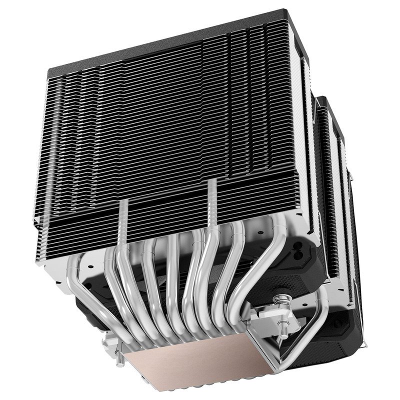 Detalle de Mars Gaming MCPU-XU9: disipador CPU doble torre para alto rendimiento