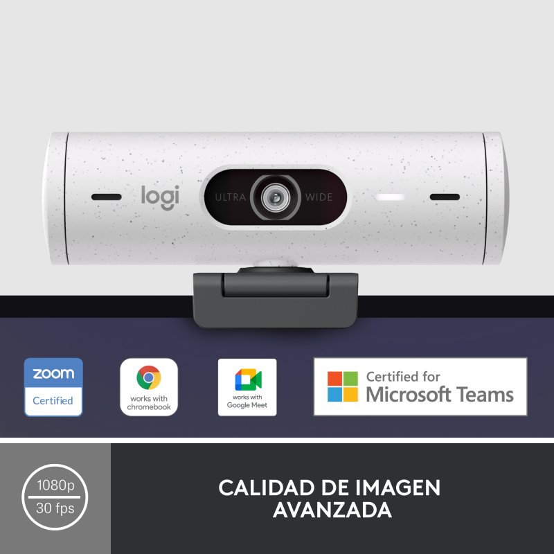 Thumbnail 3 de Logitech Brio 500 Webcam FullHD blanca