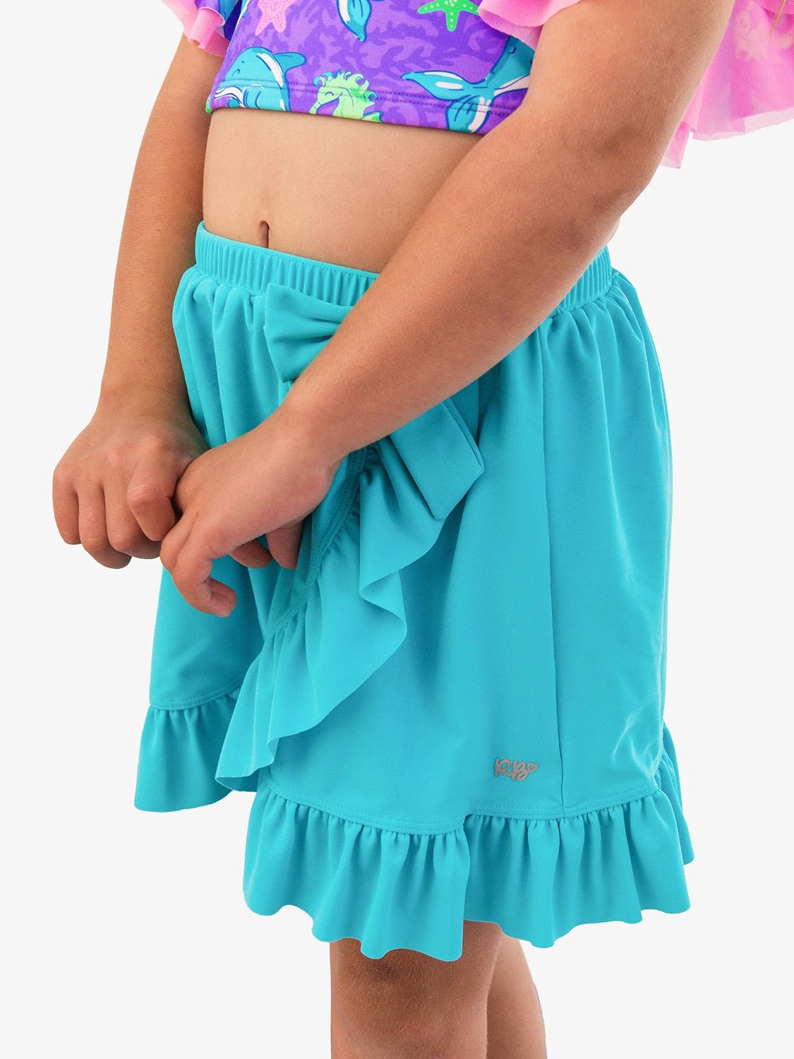 Thumbnail 4 de RuffleButts Girls' Swim Skirt Cover-Up