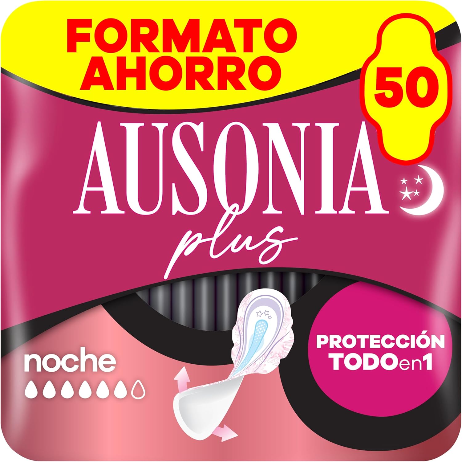 AUSONIA Compresas Ultra Plus Noche 50 unidades
