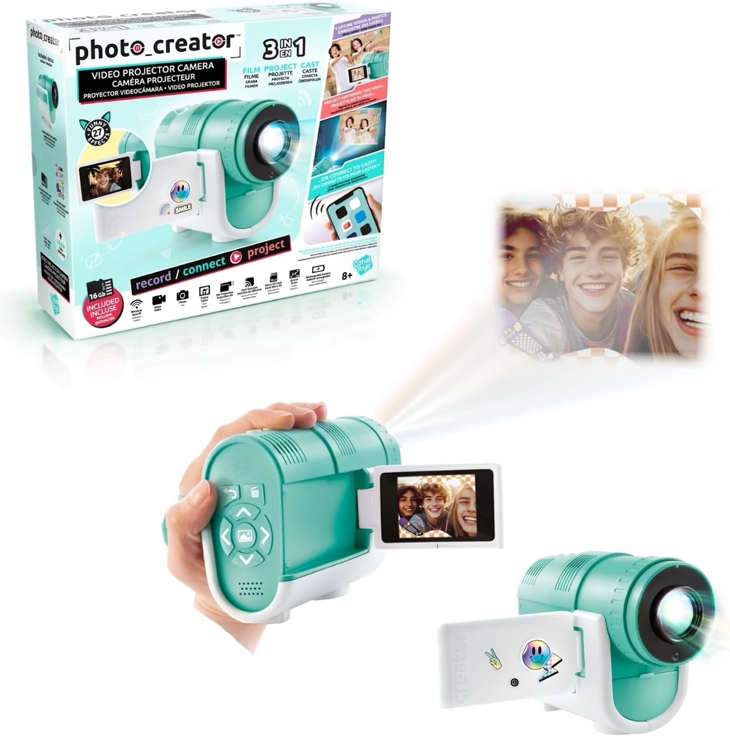 Thumbnail 1 de Caméra Projecteur Bleu Canal Toys 3 en 1 – Capture, Projette et Partage les Moments (CLK 039)