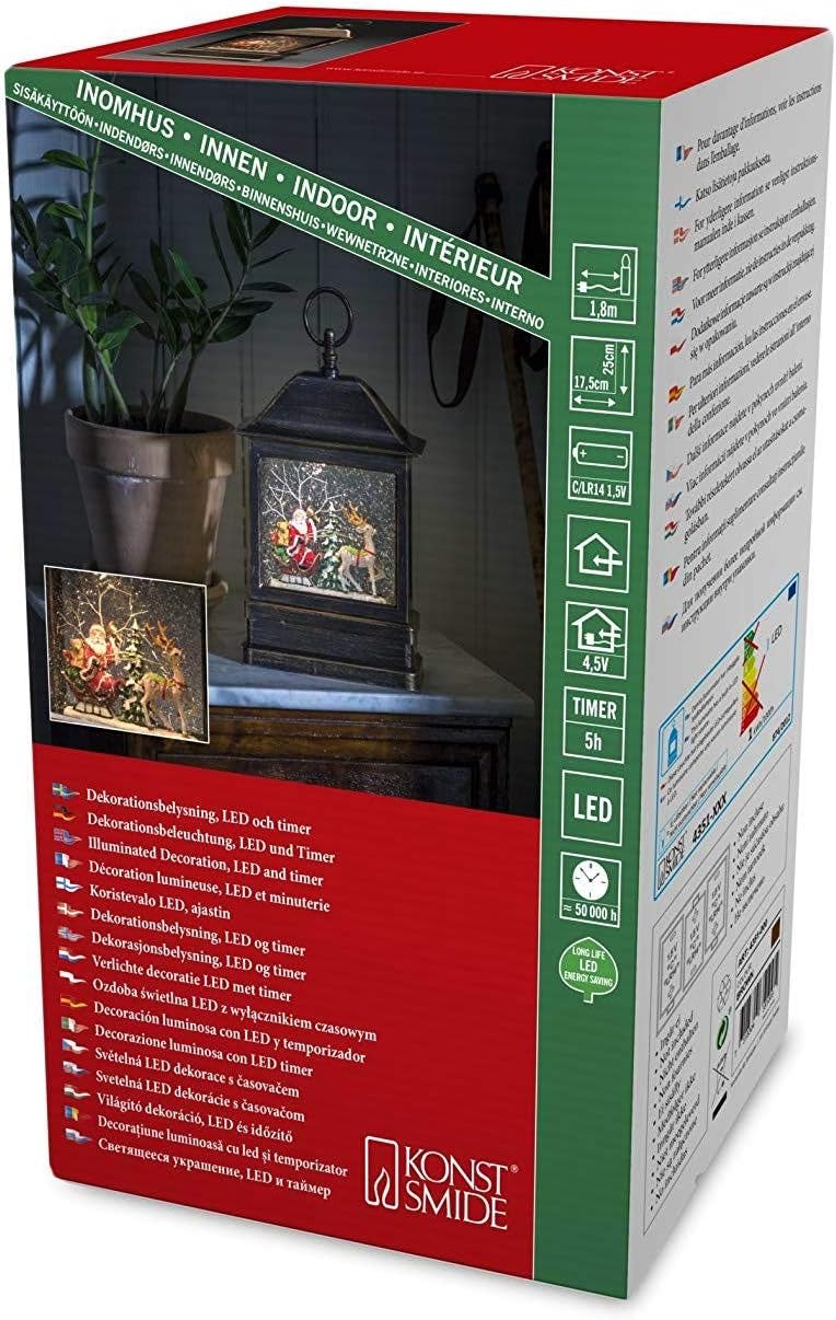 Thumbnail 5 de Konstsmide LED-Schneelaterne mit Kirche und Weihnachtsmarkt (Art.-Nr. 4350-000) – wassergefüllt, 5-Stunden-Timer