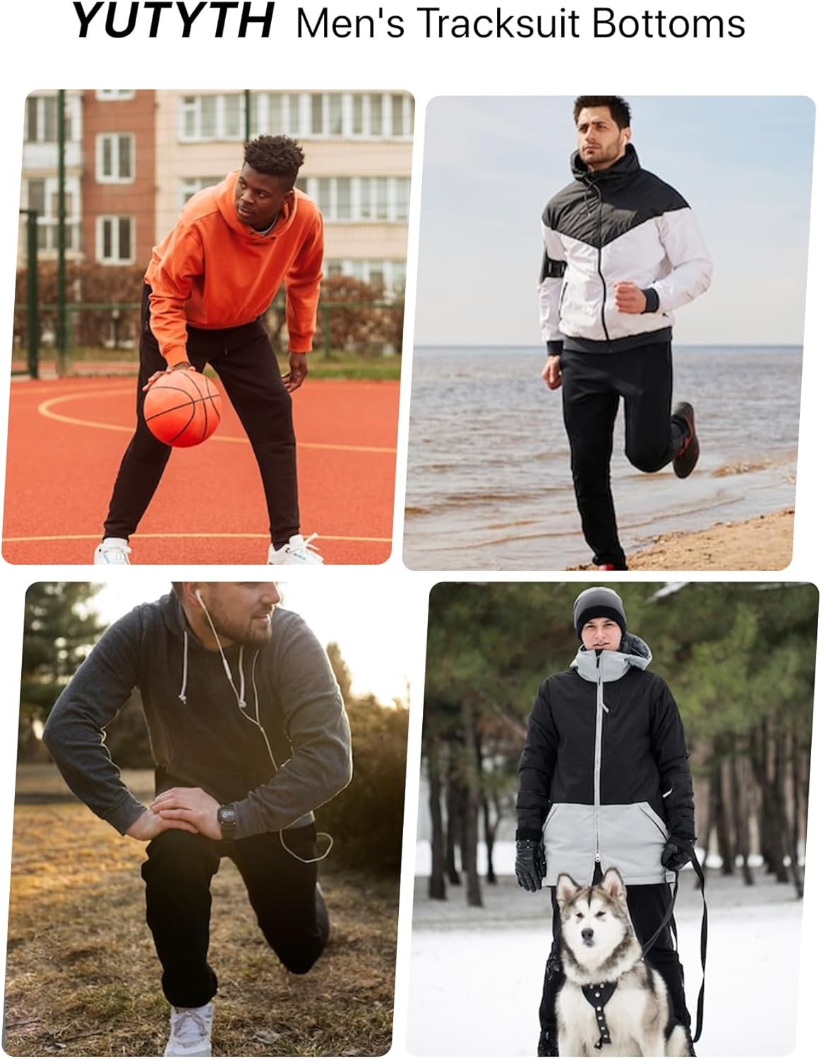 Detalle de YUTYTH tracksuit bottoms with zip pocket