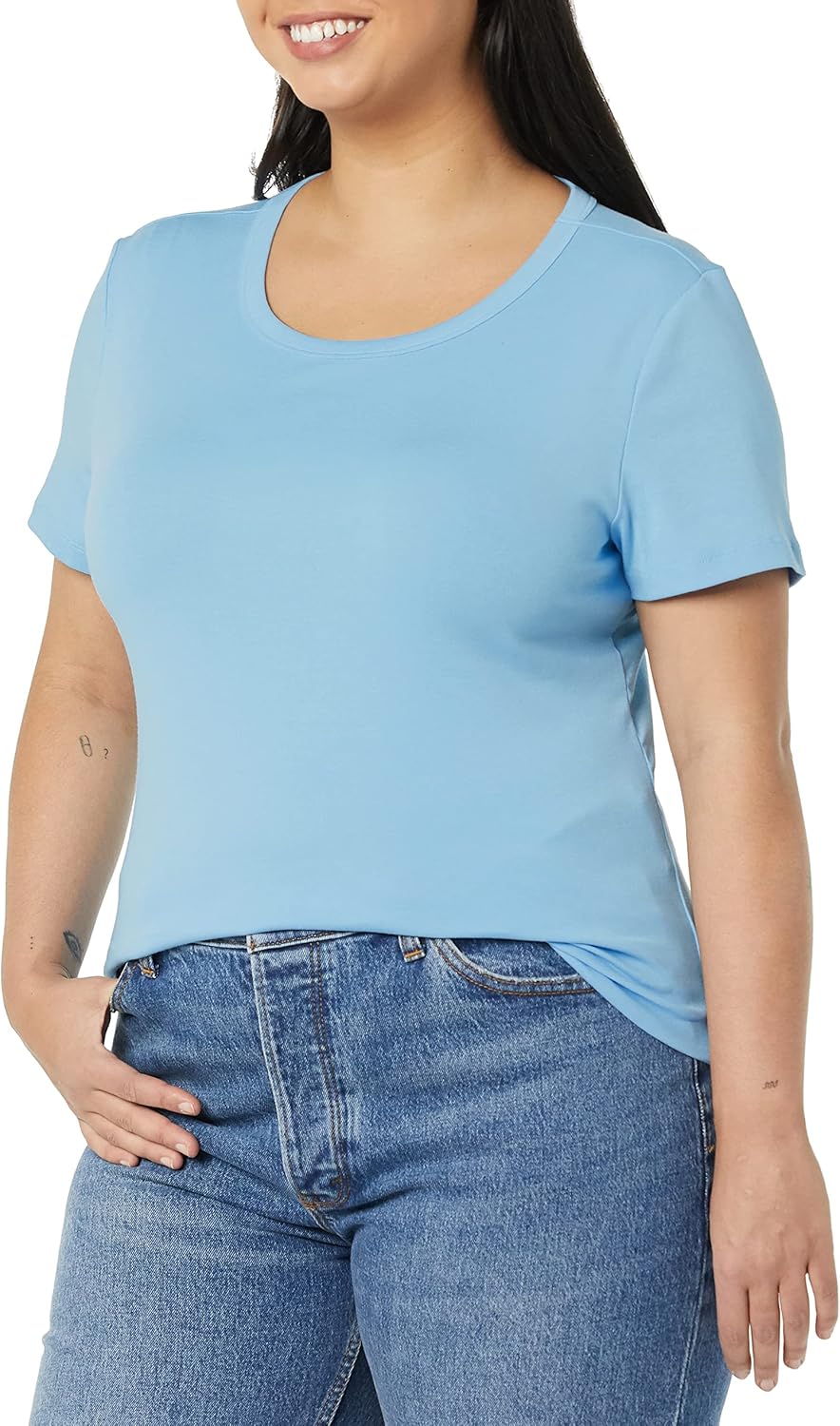 Thumbnail 1 de Amazon Essentials Damen T-Shirt mit Rundhalsausschnitt (Kurzarm) – schmale Passform