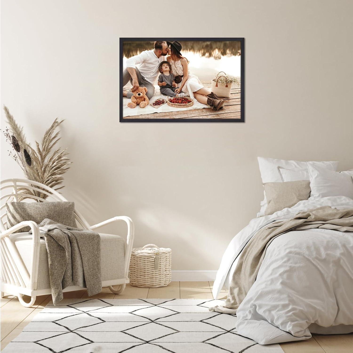 Detalle de Giftgarden 18x24 inch Frame Black – Aluminium Frame for Wall-Mounted Portrait or Landscape Displays