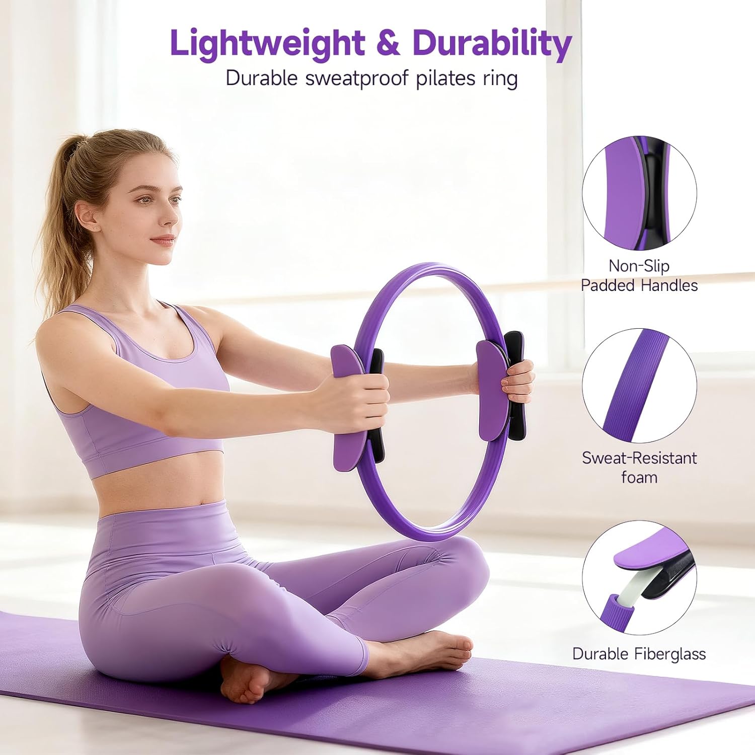 Detalle 2 de XTTANK Set de Aro Pilates 34 cm para casa