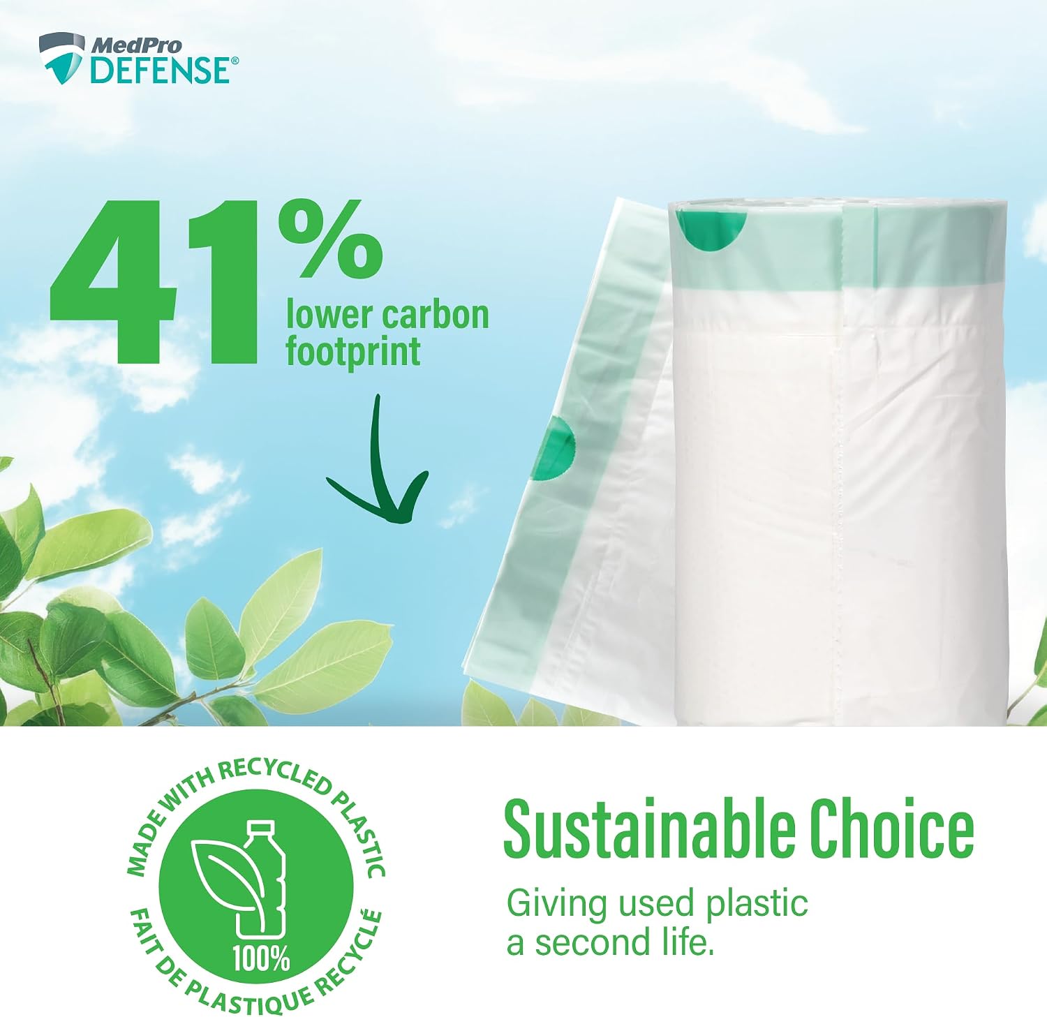 Thumbnail 6 de MedPro ZORBI Disposable Commode Liners with Absorbent Pad, 100% PCR Plastic, 20 Count
