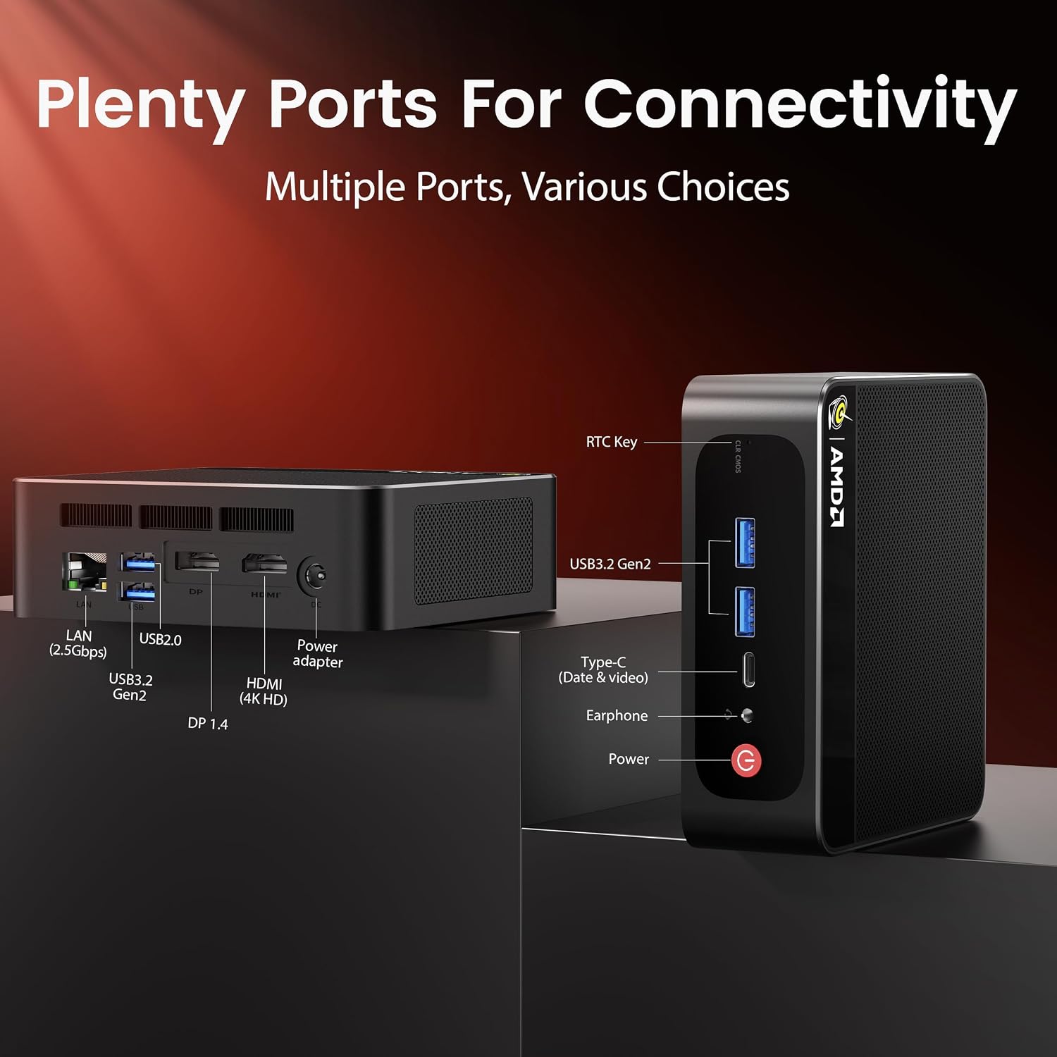 Thumbnail 6 de Beelink SER5 Max Mini PC (Ryzen 7 7735HS, 24GB LPDDR5, 1TB PCIe 4.0, Radeon 680M)
