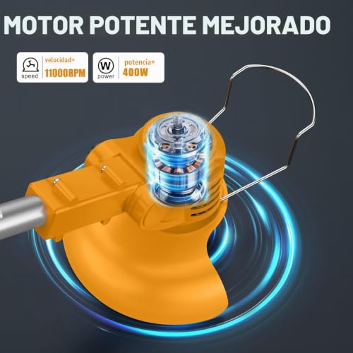 Thumbnail 6 de JYGMPRO Desbrozadora a batería 21V con 2 baterías y cabezal giratorio: versátil y fácil de usar