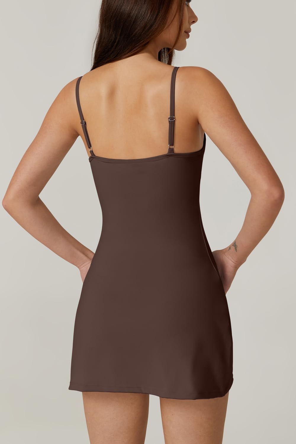 Thumbnail 4 de QINSEN Womens Spaghetti Strap Tennis Dress with Shorts
