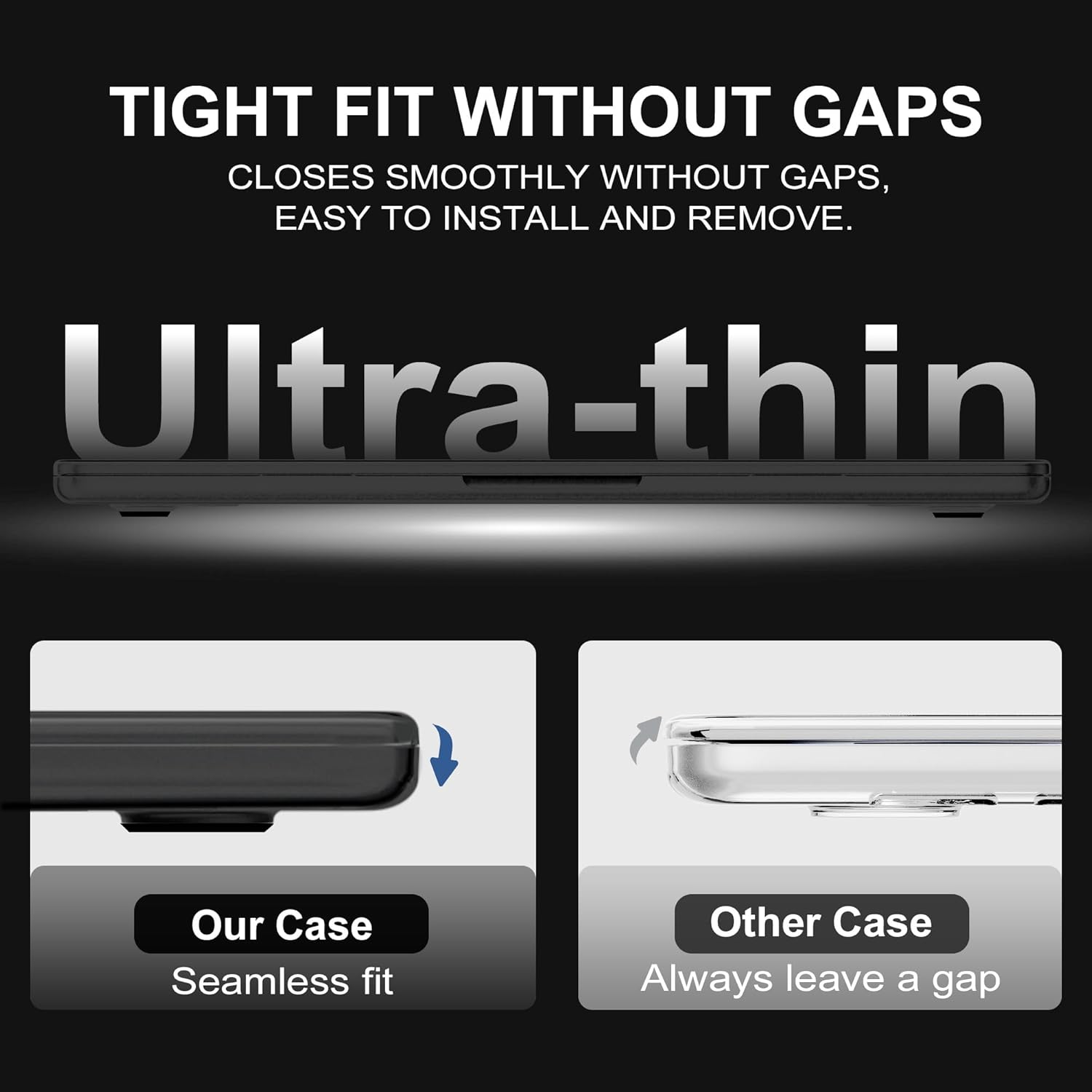 Thumbnail 4 de GPXIIZ Hülle für MacBook Pro 14 Zoll (2021–2026) – Ultradünnes Snap Case Cover in Space Schwarz
