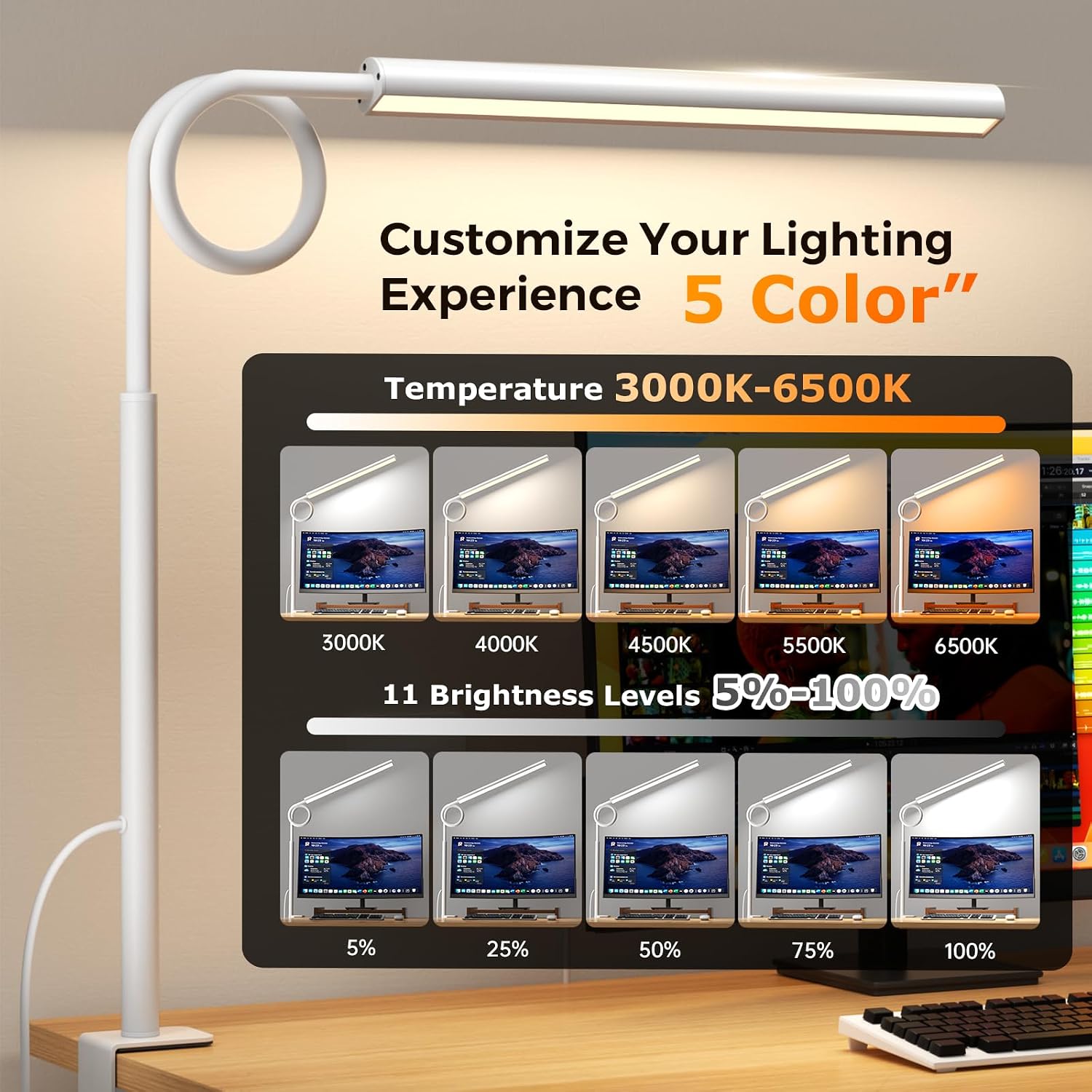 Thumbnail 1 de LED Desk Lamp 12W — 5 modes, 11 levels