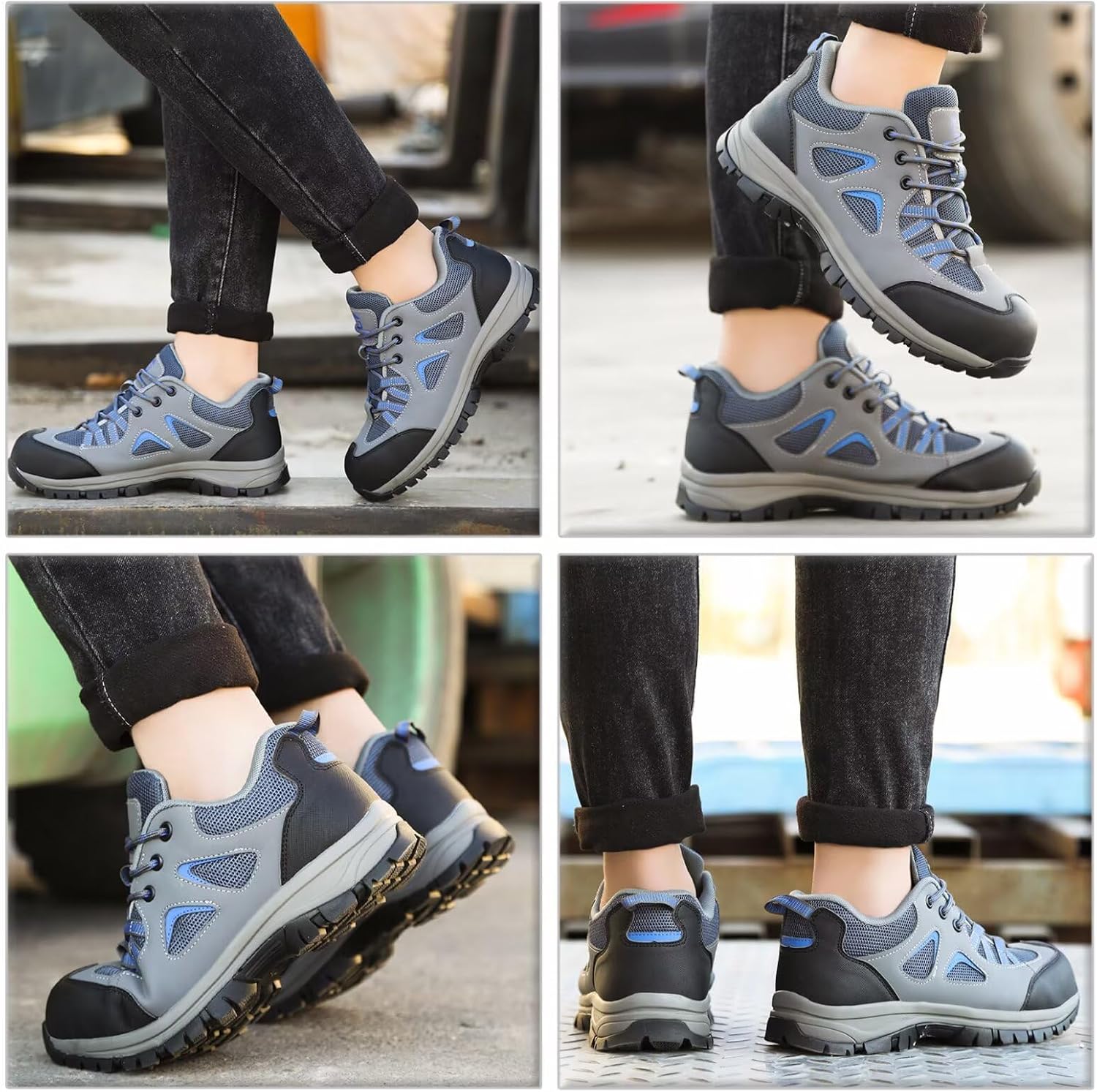 Detalle de Scarpe antinfortunistiche da uomo/donna con punta in acciaio: leggerezza, grip e respirabilità