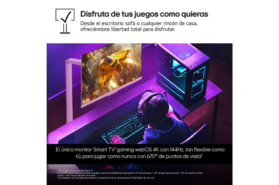 Thumbnail 2 de LG Smart Monitor Swing 32'' 4K 144 Hz para gaming 📺