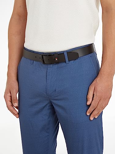 Thumbnail 2 de Tommy Hilfiger Uomo Cintura Denton Matte 3.5 cm in Pelle Nero, 110 cm