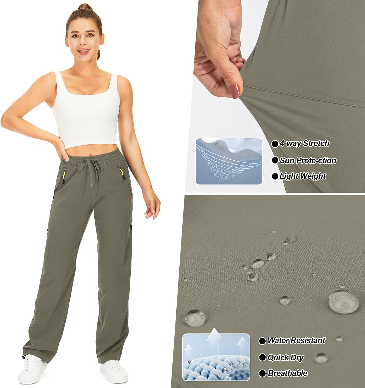 Thumbnail 4 de Toomett Women's Hiking Cargo Pants with UPF 50+, Quick-Dry Stretch Fabric